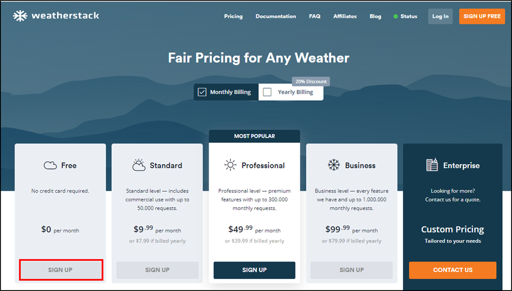 weatherstack api