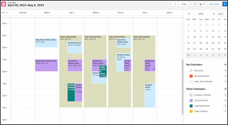 Salesforce Summer 23 Features- calendar