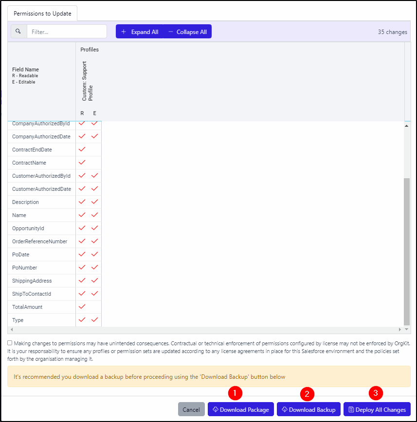 Orgkit Review - save changes