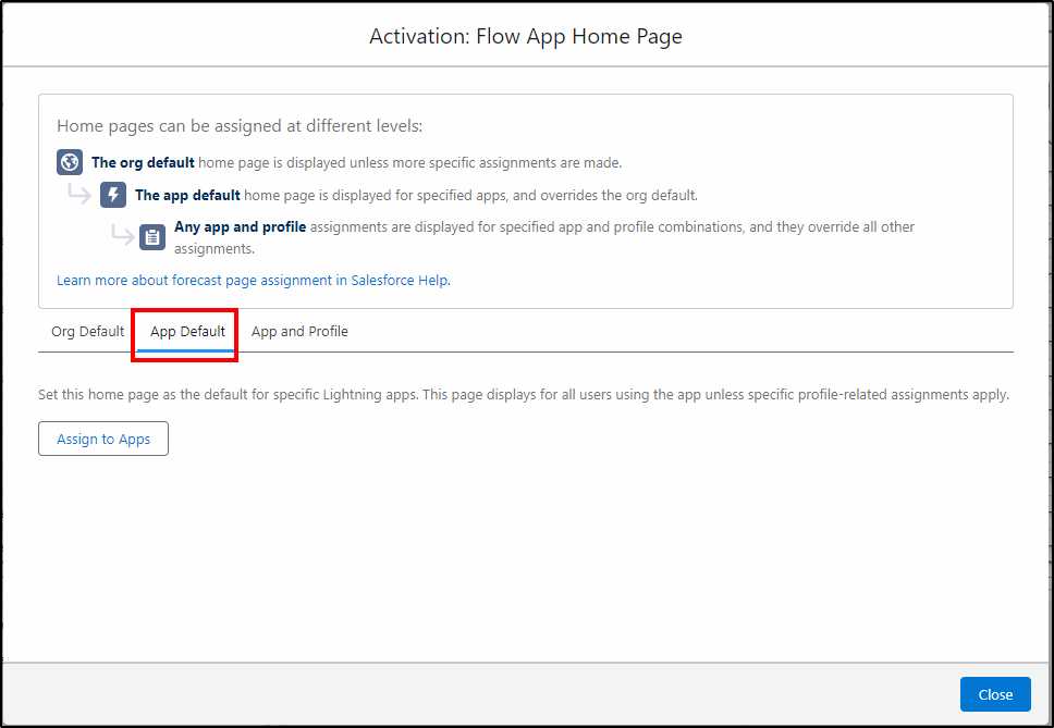 Customize the Automation App - activate and set the default