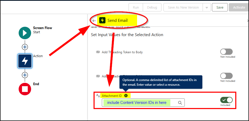 add attachments to emails