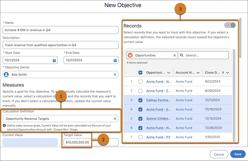 objective tracking